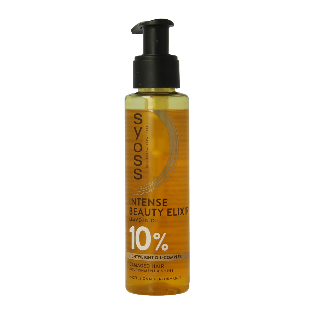 Syoss Beauty Elixir Absolute Oil 100ml bottle for hair care, featuring a sleek design and the product label.
