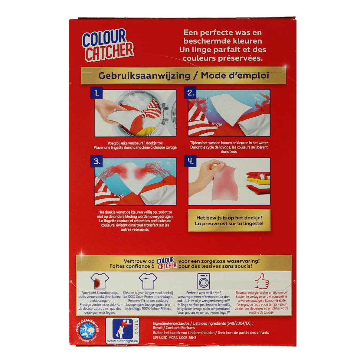 K2R Colour Catcher laundry sheets, 22-pack, designed to prevent dye transfer and keep clothes vibrant during washing.