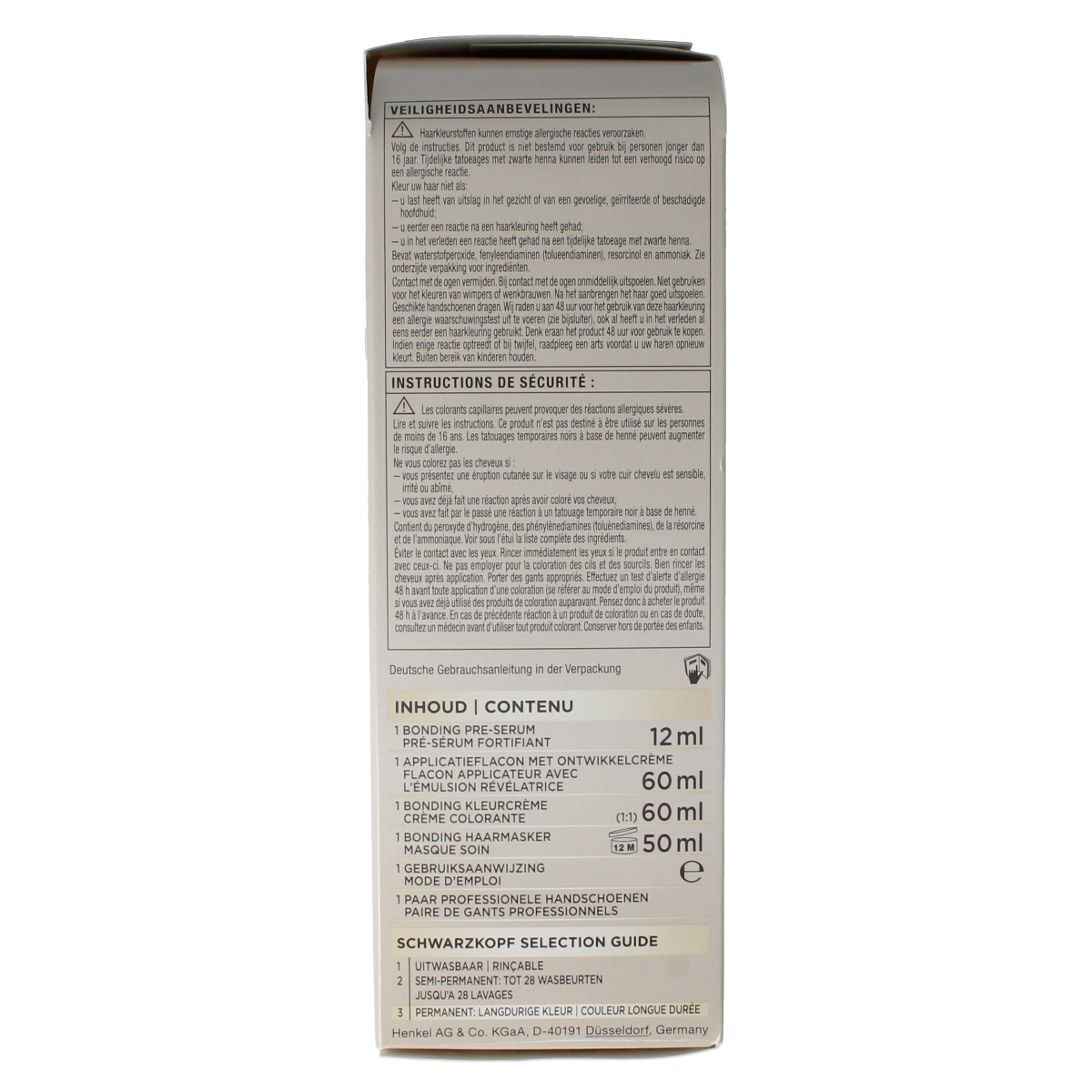 Schwarzkopf Creme Supreme 7-42 D blond hair coloring cream tube, close-up of packaging and product label.