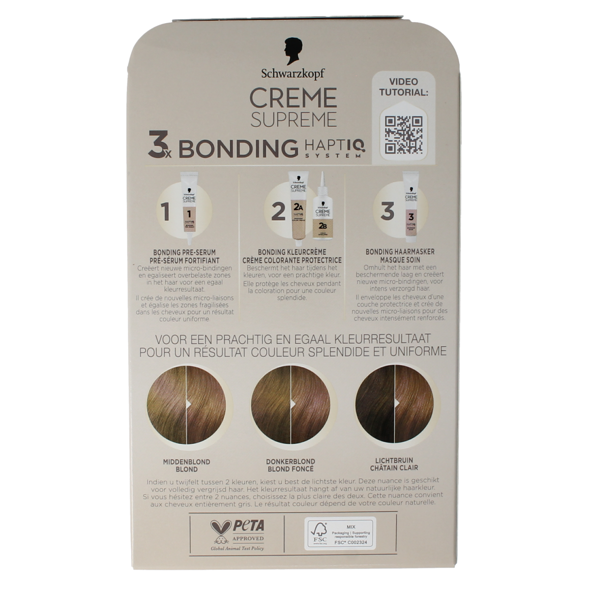 Schwarzkopf Creme Supreme 7-16 D blond hair coloring cream in a 1.00 unit, visible in the image.