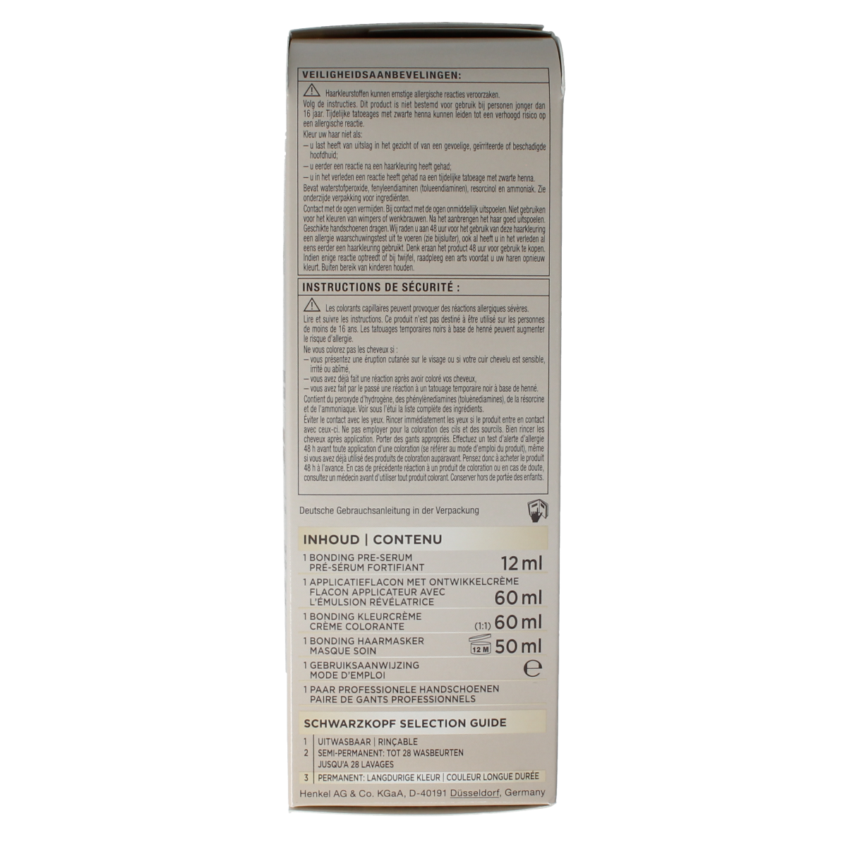 Schwarzkopf Creme Supreme 7-0 D blond hair coloring cream, 1.00 unit, close-up of the product packaging.
