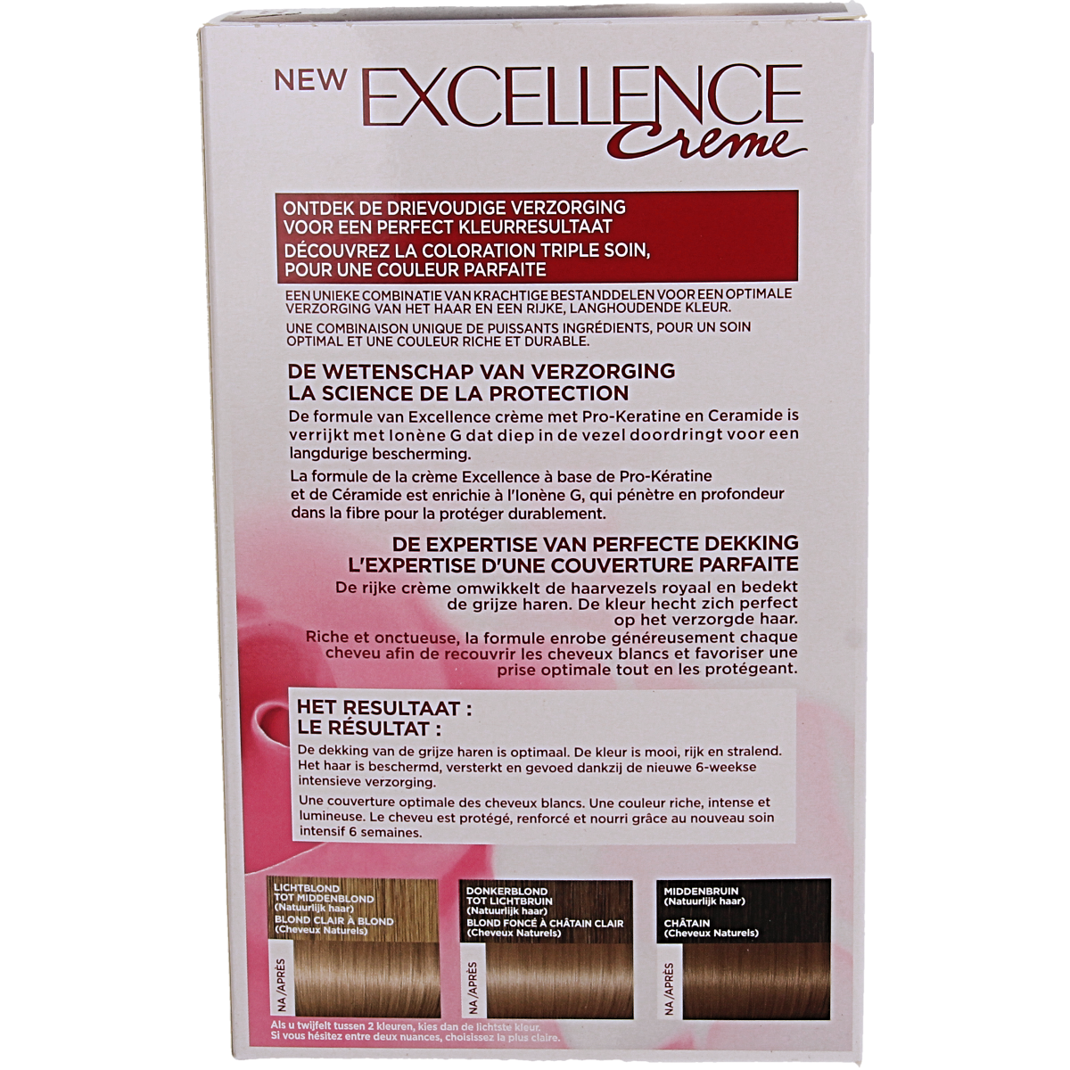 Excellence 8.1 light ash blonde hair coloring kit with developer cream, natural hair dye for professional results