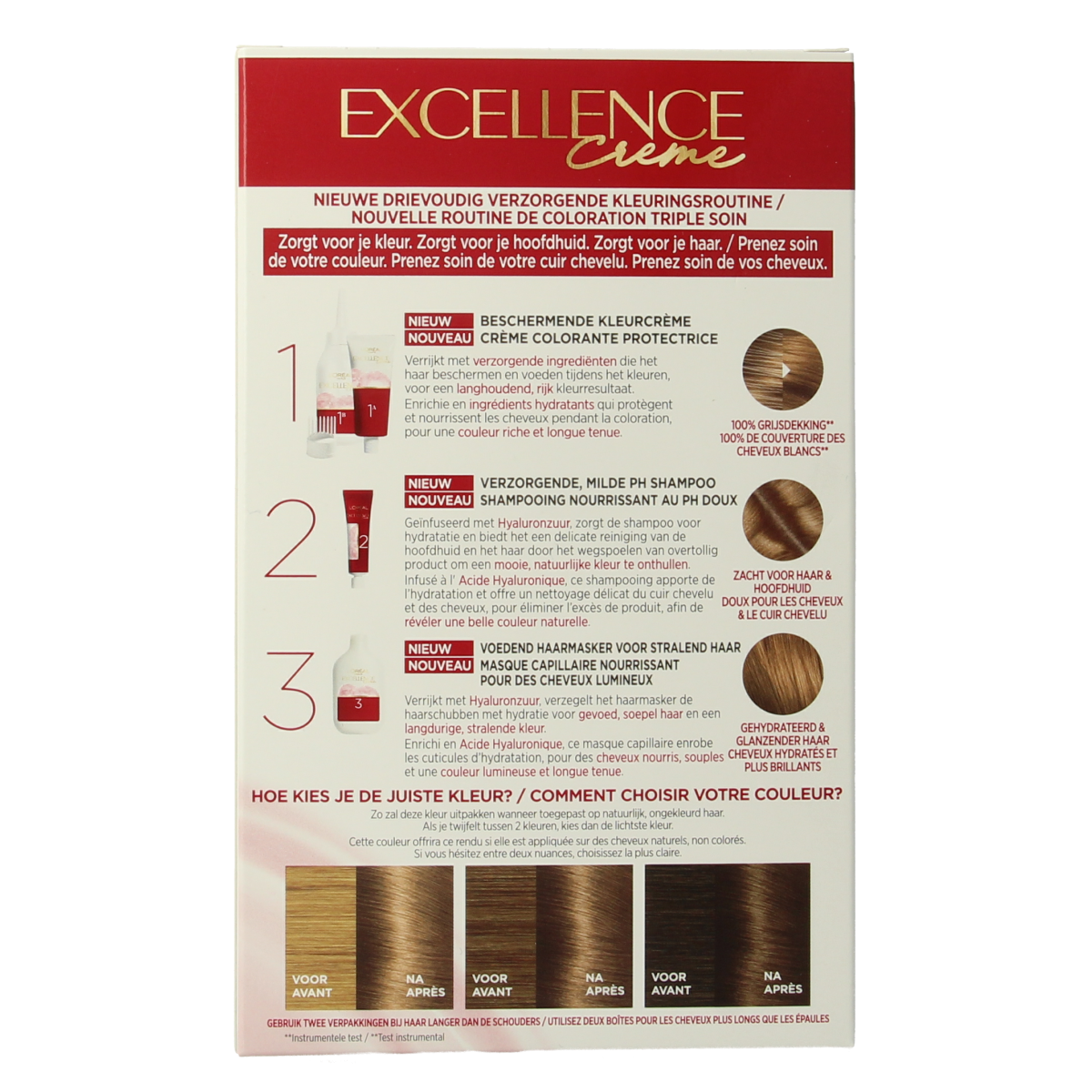 Excellence 7 middenblond hair coloring set by Excellence, featuring a blonde hair dye bottle and applicator for professional results.