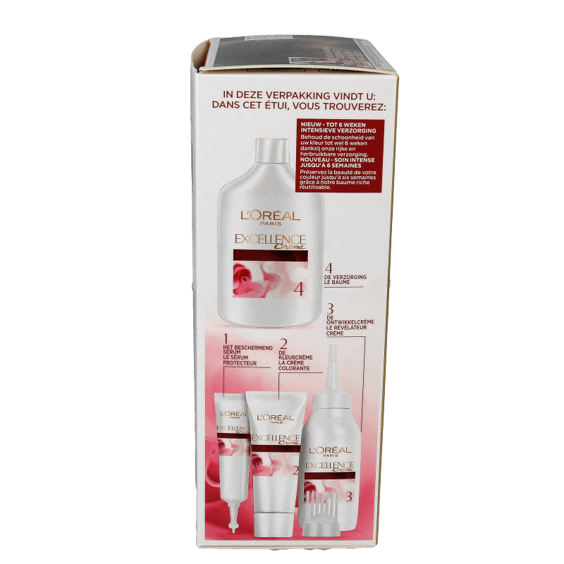 Excellence Excellence crème 5.3 licht goudbruin hair coloring kit, including developer and color cream for permanent hair dye.