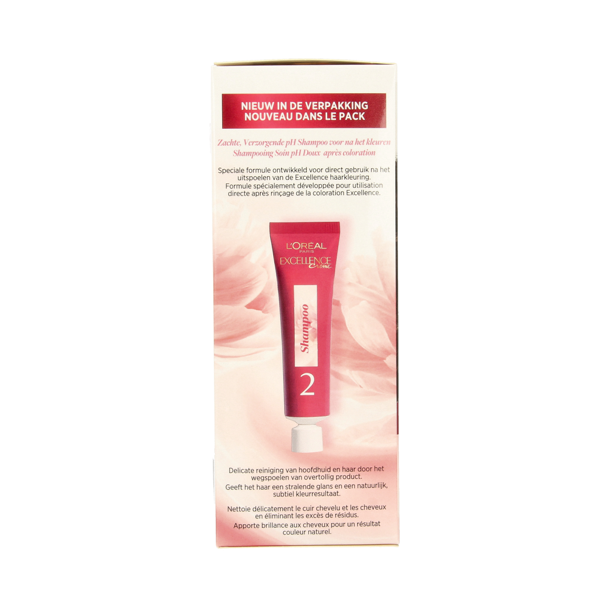 Excellence 3 donkerbruin hair coloring set by Excellence, featuring hair dye tubes and applicator for professional results.