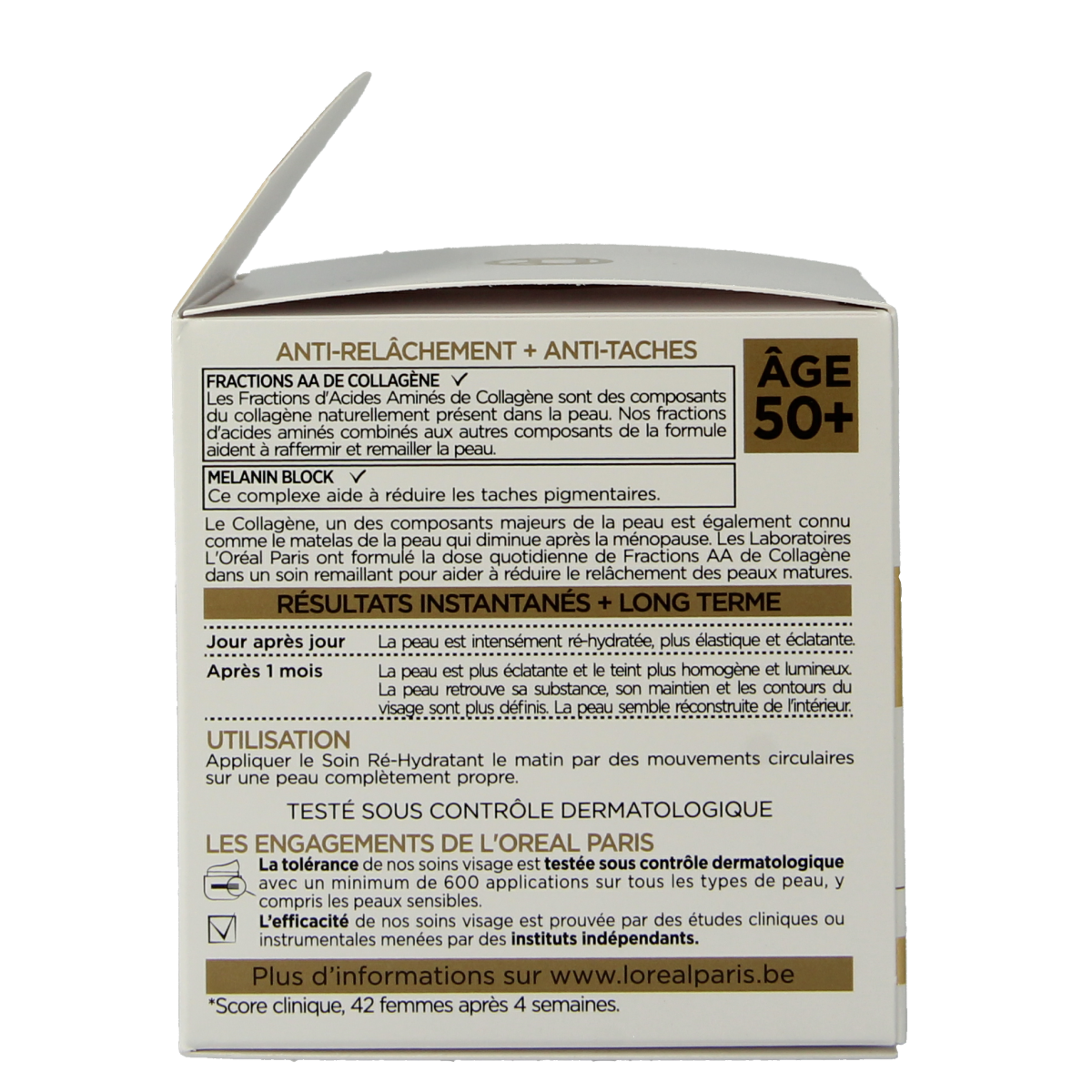 L'Oreal Paris Age Perfect facial cream in 50ml jar, anti-aging skincare product for mature skin, with a smooth, creamy texture.