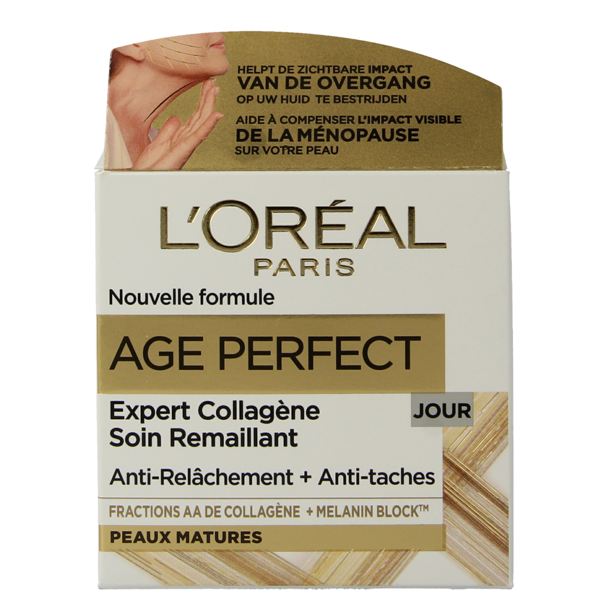 L'Oreal Paris Age Perfect facial cream in 50ml jar, anti-aging skincare for mature skin, cream with rich texture.