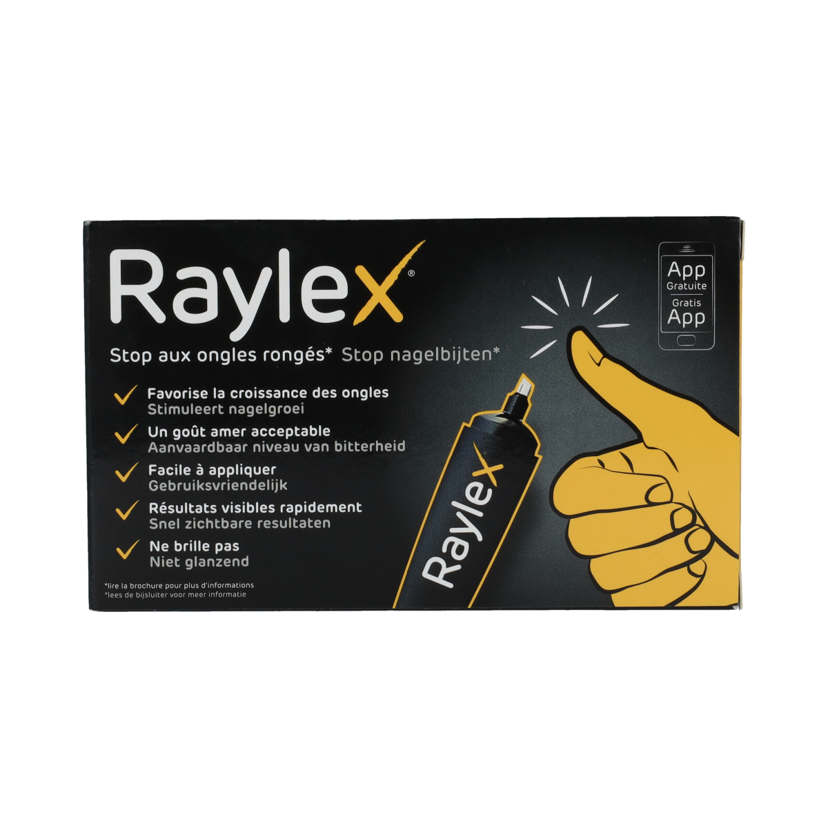 Raylex hand care pen with 1.50 ml of lotion, featuring a sleek design and precise applicator for skin moisturizing.