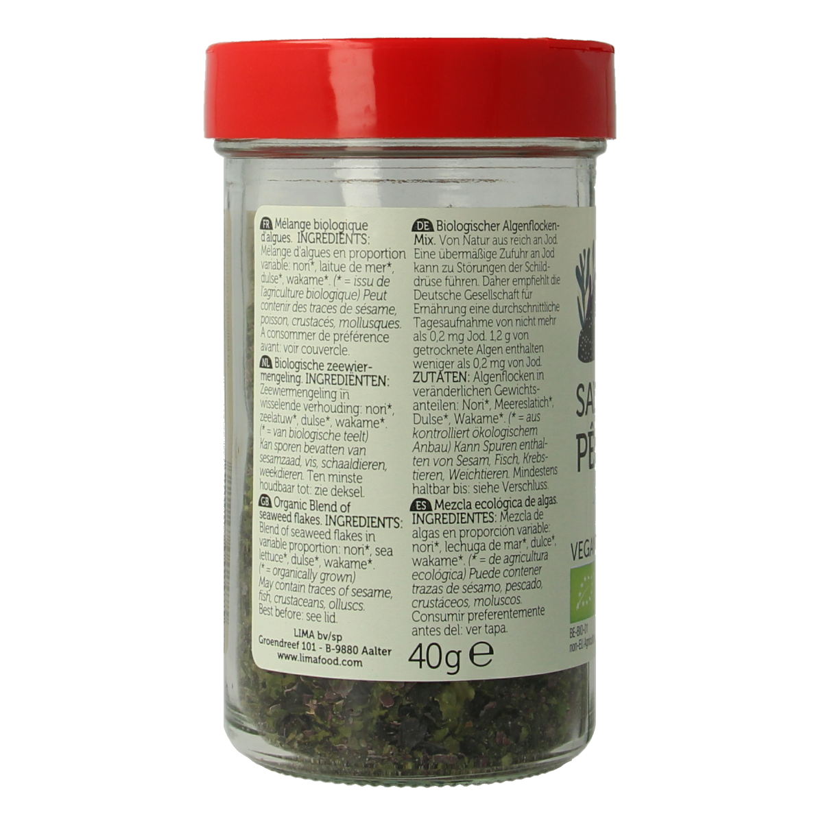 Lima Salade du Pecheur bio, 40g, featuring fresh vegetables and fruit in a colorful salad from the Lima brand.