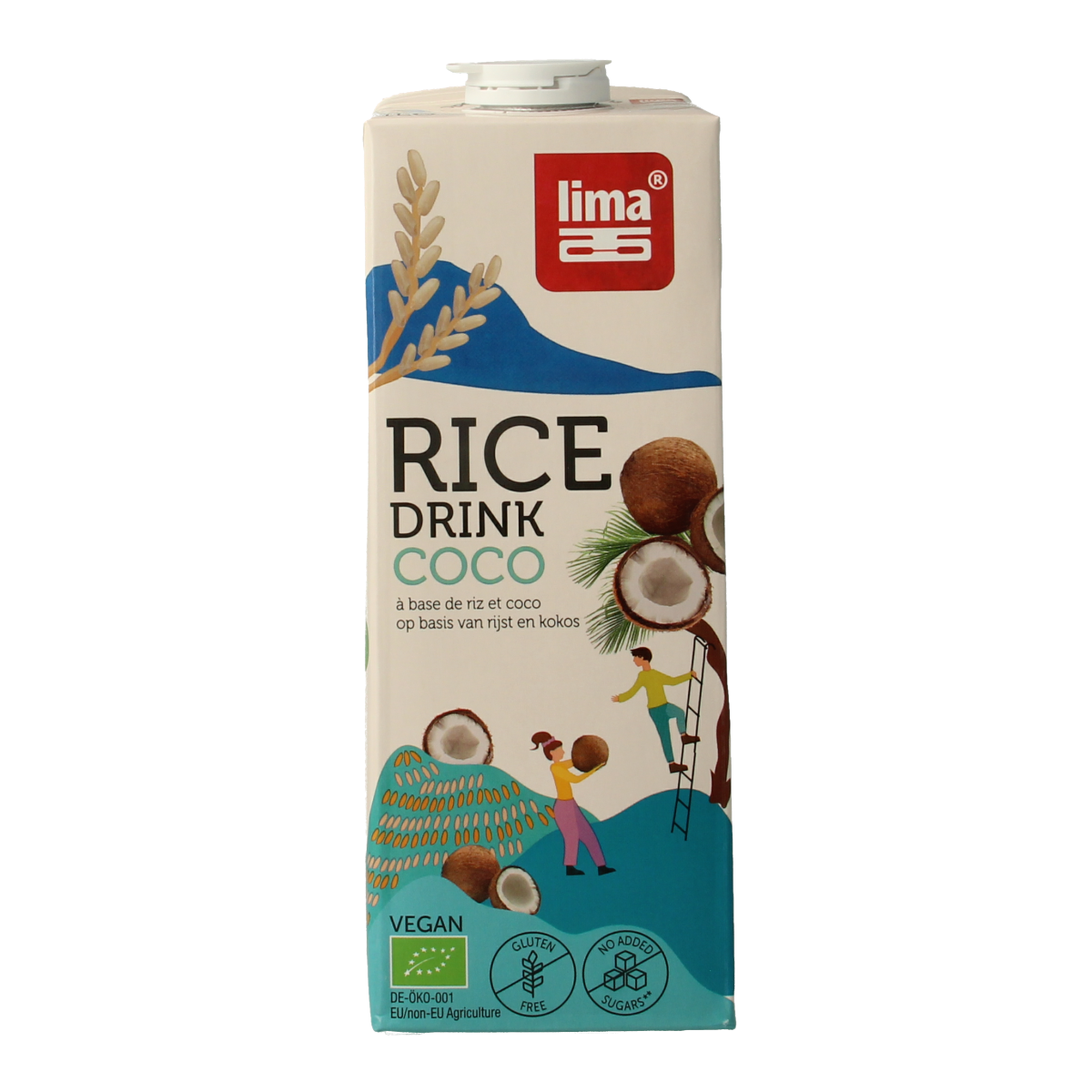 Lima organic coconut rice drink in a 1-liter bottle, creamy beverage from the drinks and juices category.