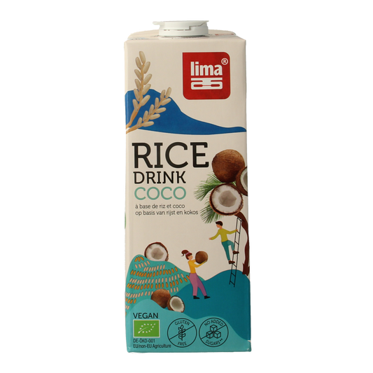 Lima organic coconut rice drink in a 1-liter bottle, creamy beverage from the drinks and juices category.