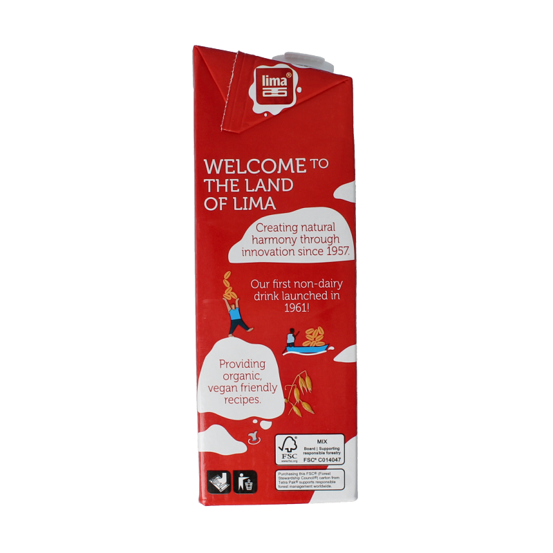 Lima Whole Entier Drink Bio 1000ml bottle, organic beverage in clear packaging with label showing product details.