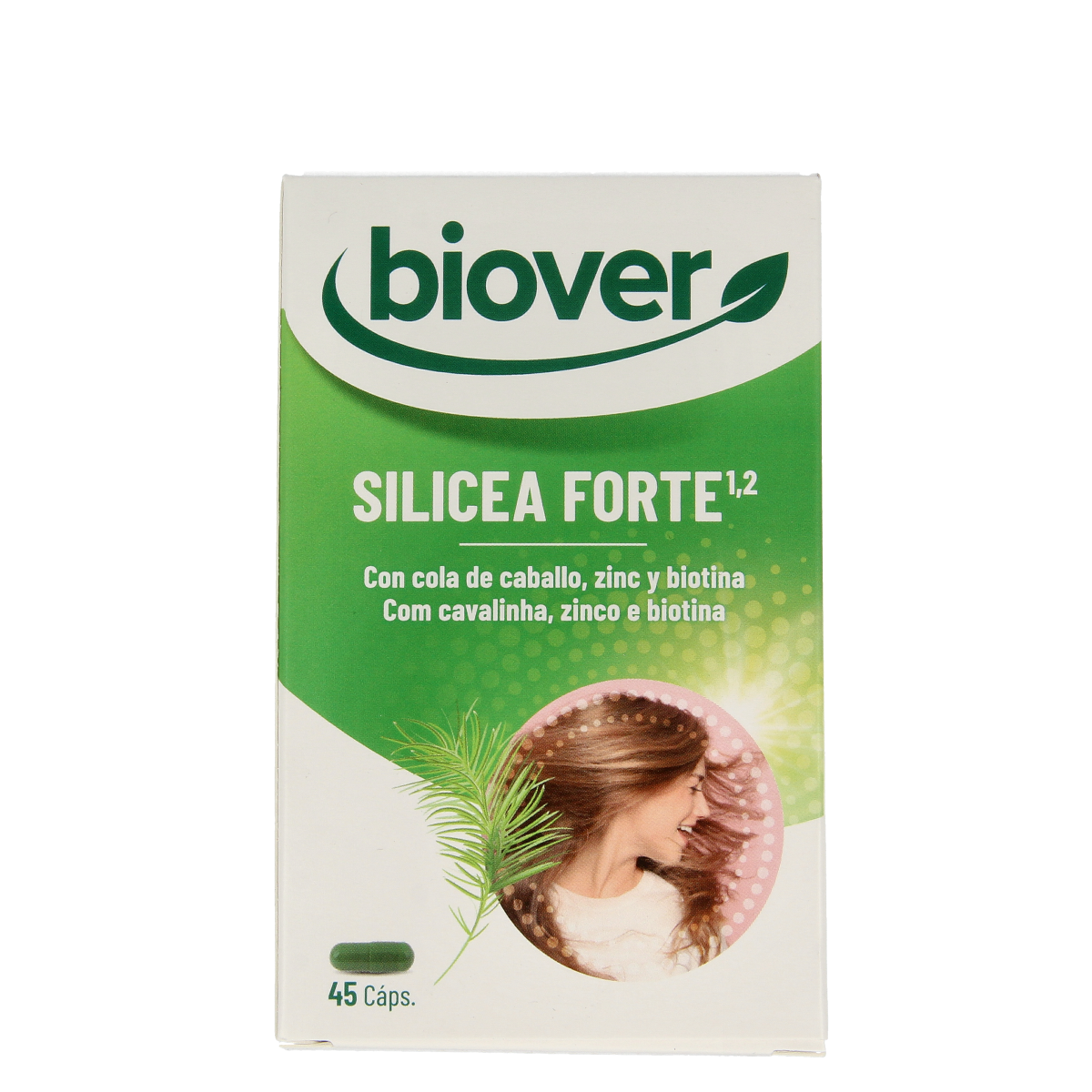 Biover Huid haar nagels multivitamine capsules, dietary supplement for skin, hair, and nails in a bottle.