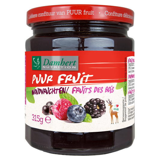 Damhert Puur fruit confituur woudvruchten 315.00 Gram