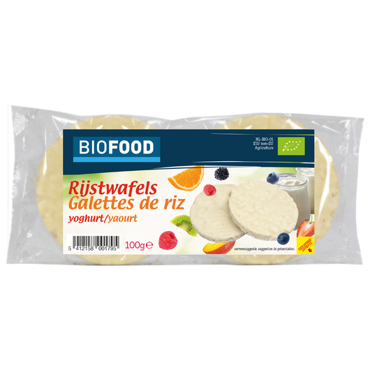 Damhert Rijstwafels yoghurt bio  100.00 Gram