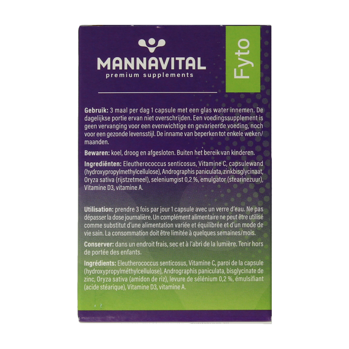 Mannavital Immunoton Forte vegetarian herbal capsules in a jar, dietary supplement for immune support