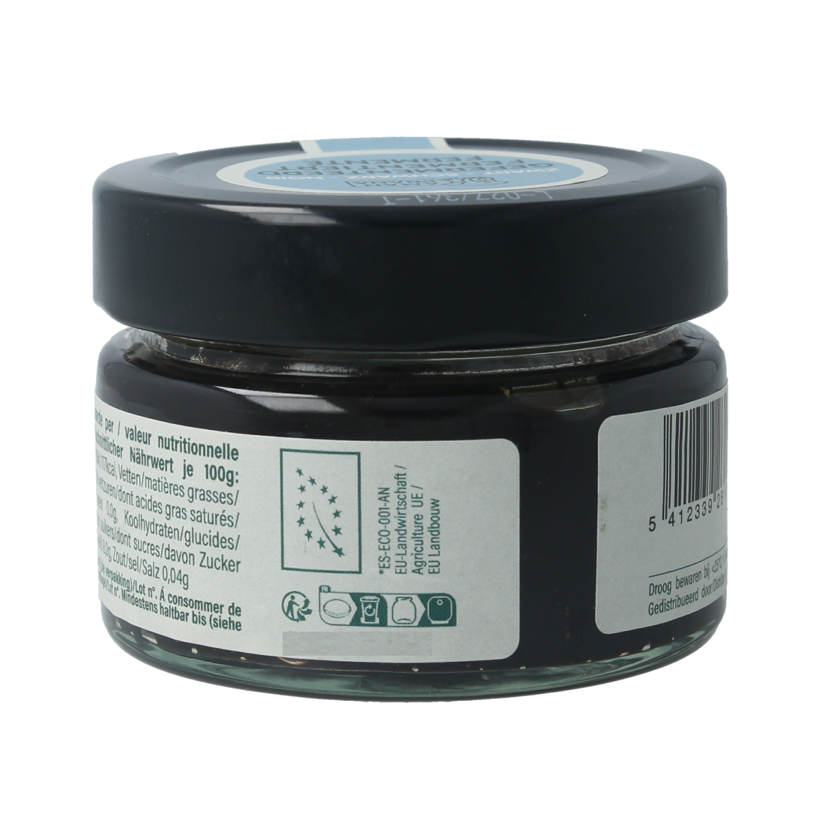 Amanprana Zwarte Knoflookpoeder pasta in 100g package, featuring dark garlic powder and pasta product with fresh ingredients.