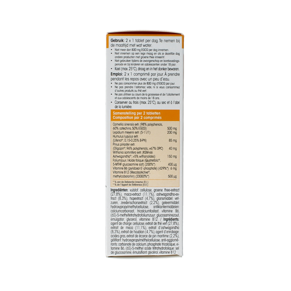 Physalis Menopauze+ herbal supplement boxes with 30 tablets, natural remedy for menopausal support by Physalis.