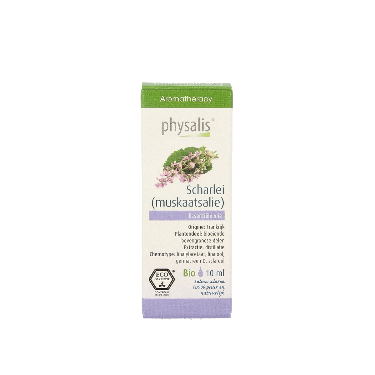 Physalis Scharlei organic essential oil in a 10ml glass bottle, with a white label and dropper cap, designed for aromatic use.
