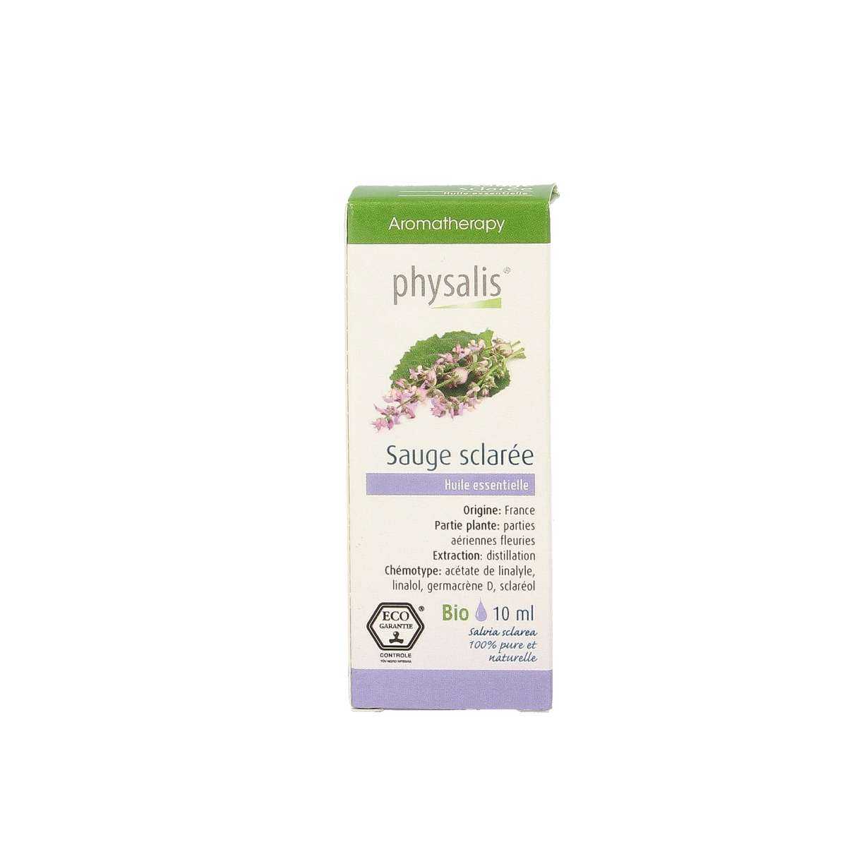 Physalis Scharlei organic essential oil in a 10ml bottle, showcasing clear glass container with a white cap and product label.