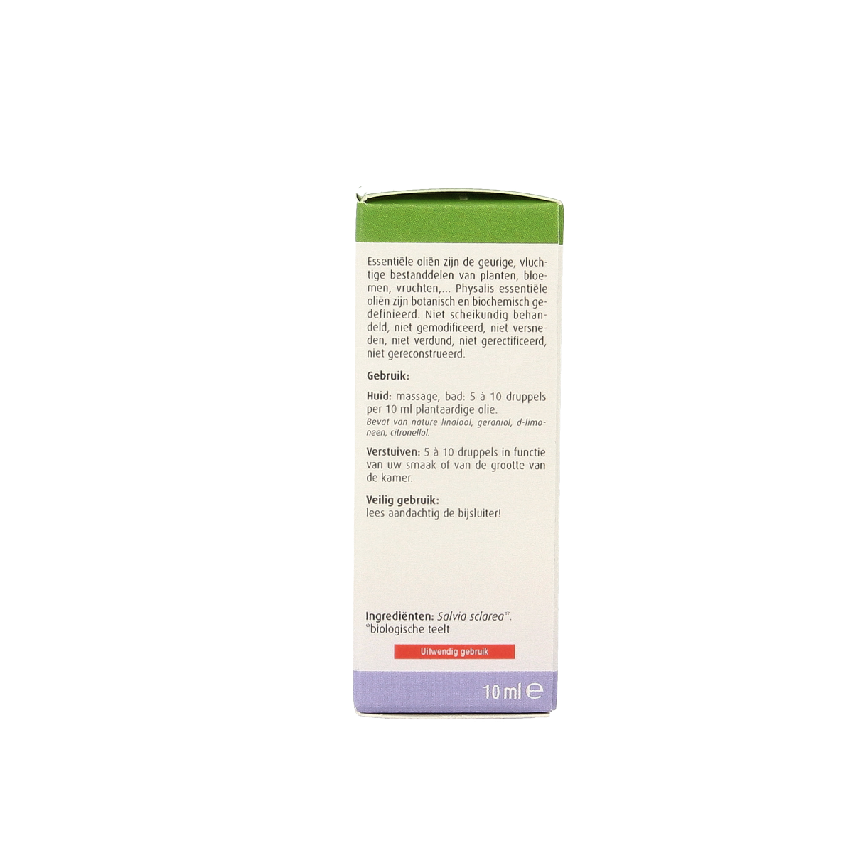 Physalis Scharlei bio essential oil bottle, 10ml, featuring the clear glass container with label and dropper cap.