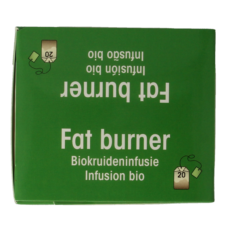Physalis Bio Fat Burner Tea in 20 sachets, showcasing the herbal tea packaging with fresh ingredients on the label.