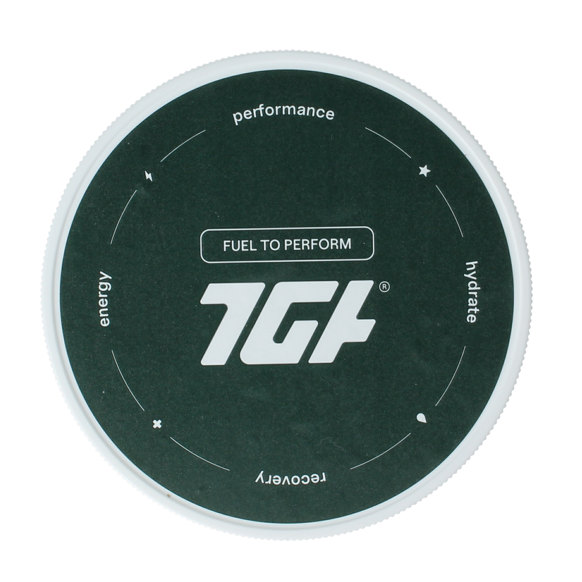 The Green Athlete Electrolytes pure mineral blend in a 320g container, featuring colorful powder with fresh citrus and herbal accents.
