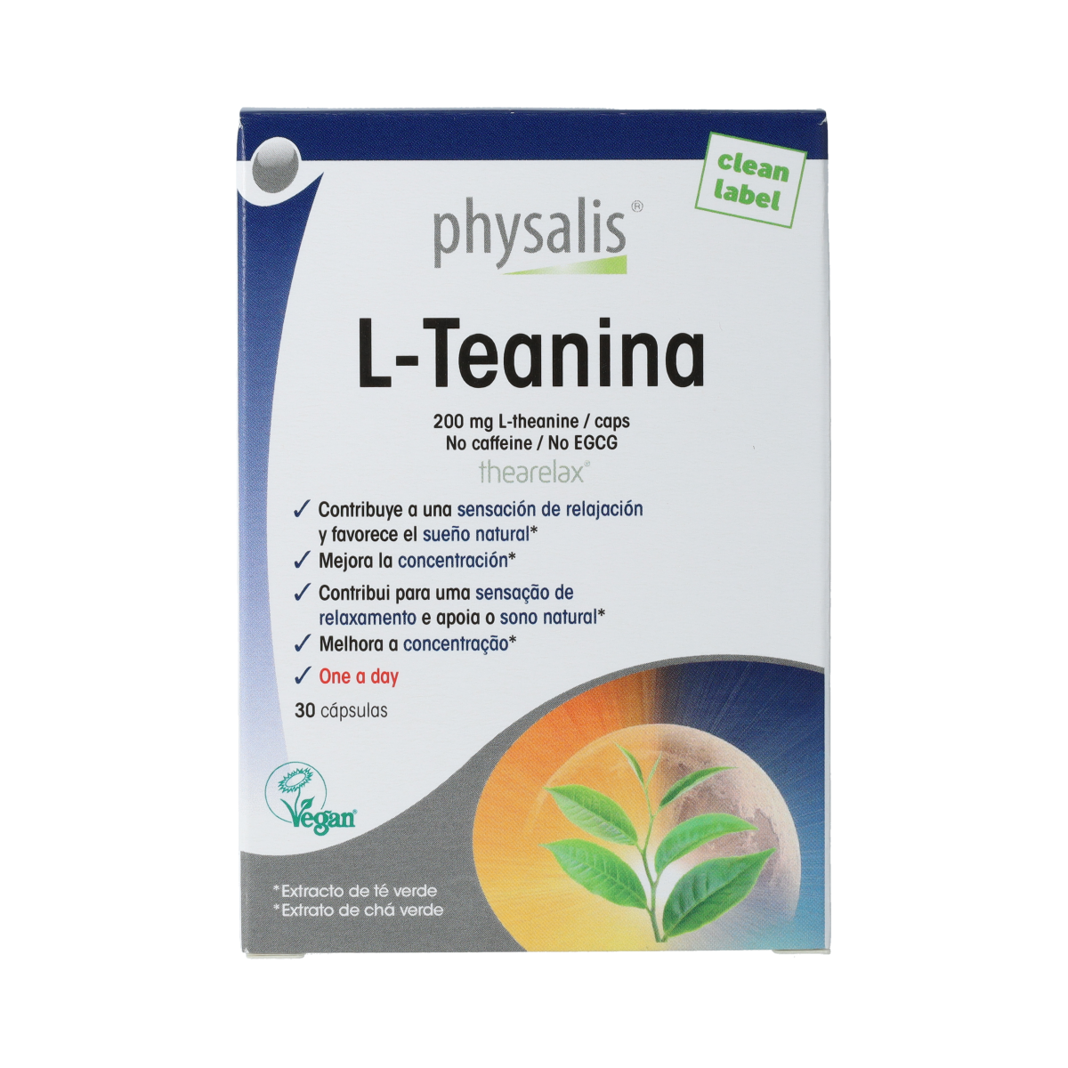 Physalis L-Theanine amino acid capsules in a bottle, dietary supplement for relaxation and focus.
