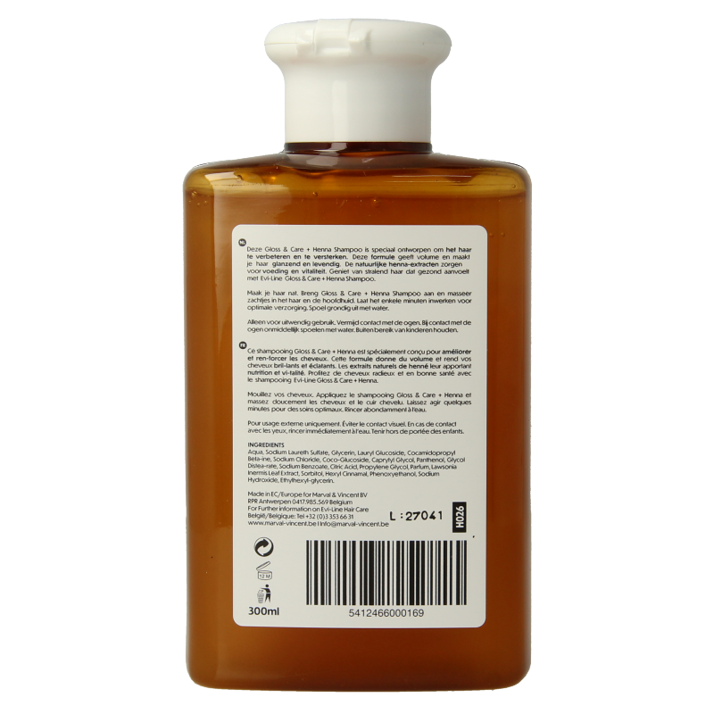 Evi Line Shampoo color and neutral 300ml bottle with a sleek label, designed for hair care and color maintenance.