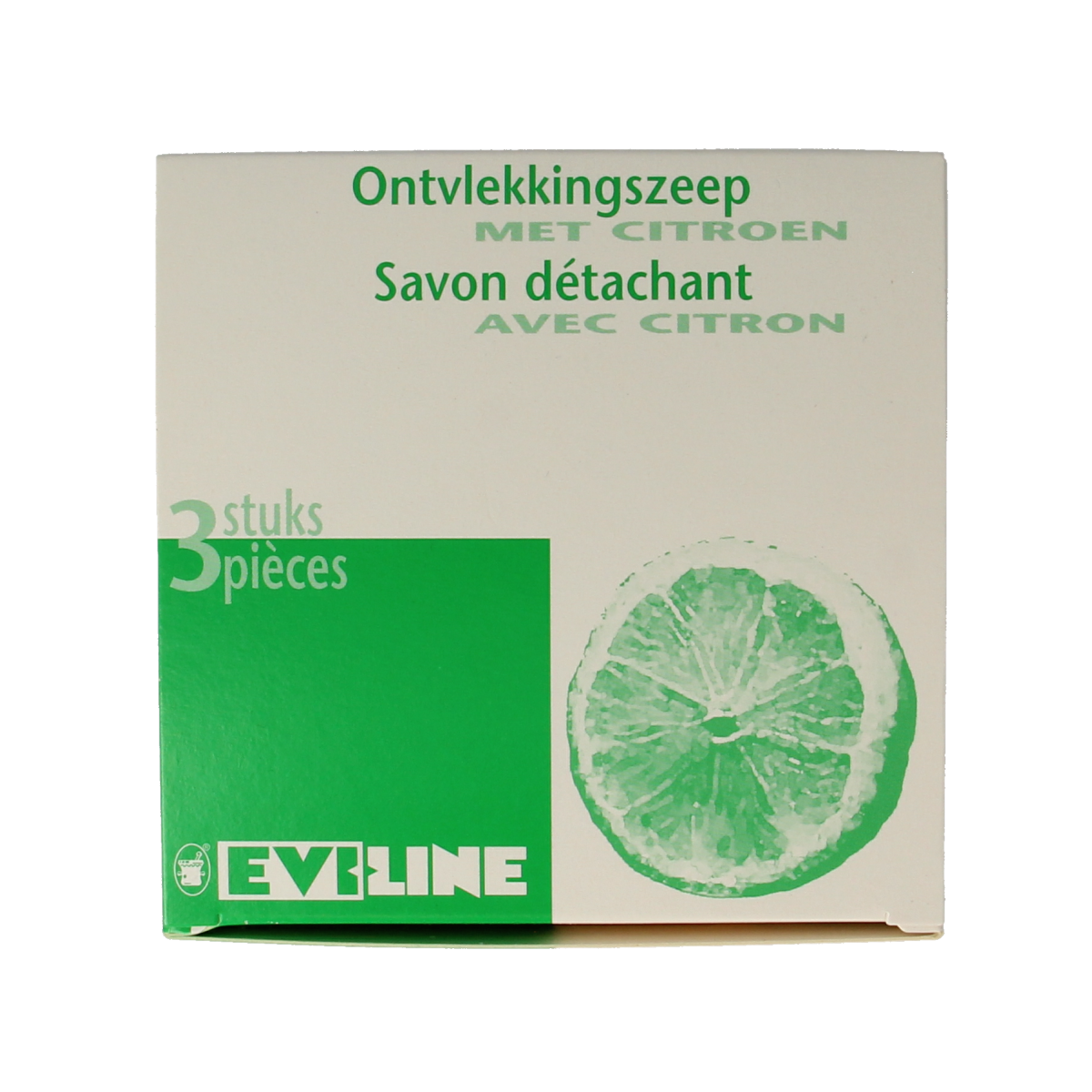 Evi Line Citroenzeep set of 3 soap bars, 250g each, with fresh citrus scent and natural ingredients for refreshing cleansing.