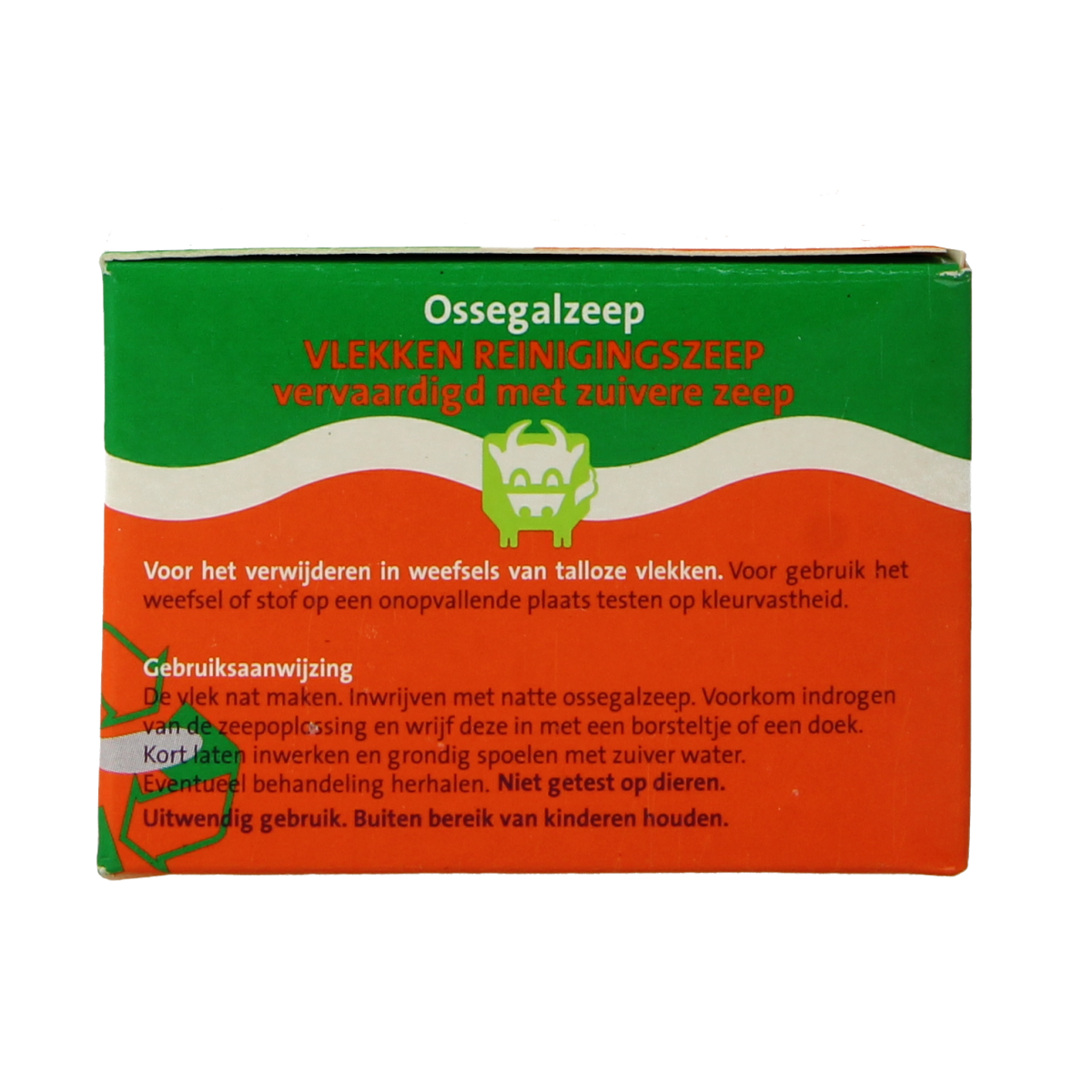 Evi Line Ossegalzeep 200g, natural laundry detergent bar, with white soap and minimalist packaging, suitable for cleaning clothes.