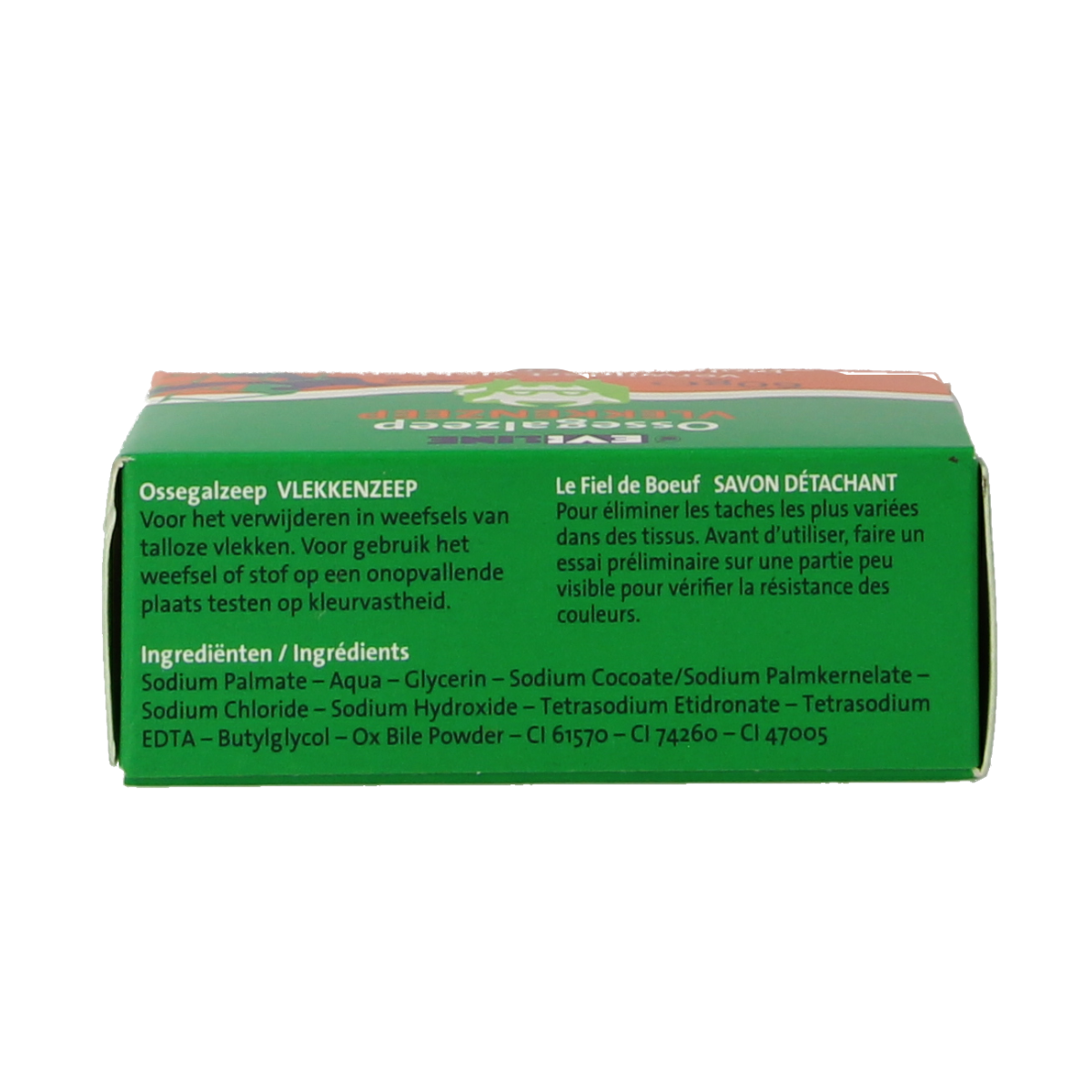 Evi Line Ossegalzeep 60g, natural laundry soap bar with traditional cleansing ingredients, ideal for gentle fabric cleaning.