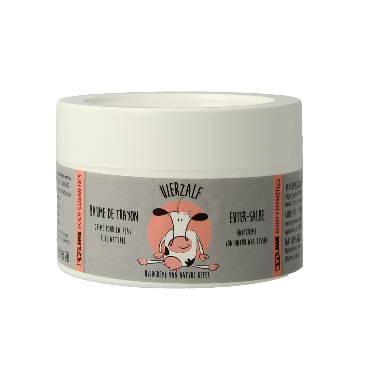 Evi Line Uierzalf 250ml body care product in a white tube with a flip cap, designed for nourishing skin.