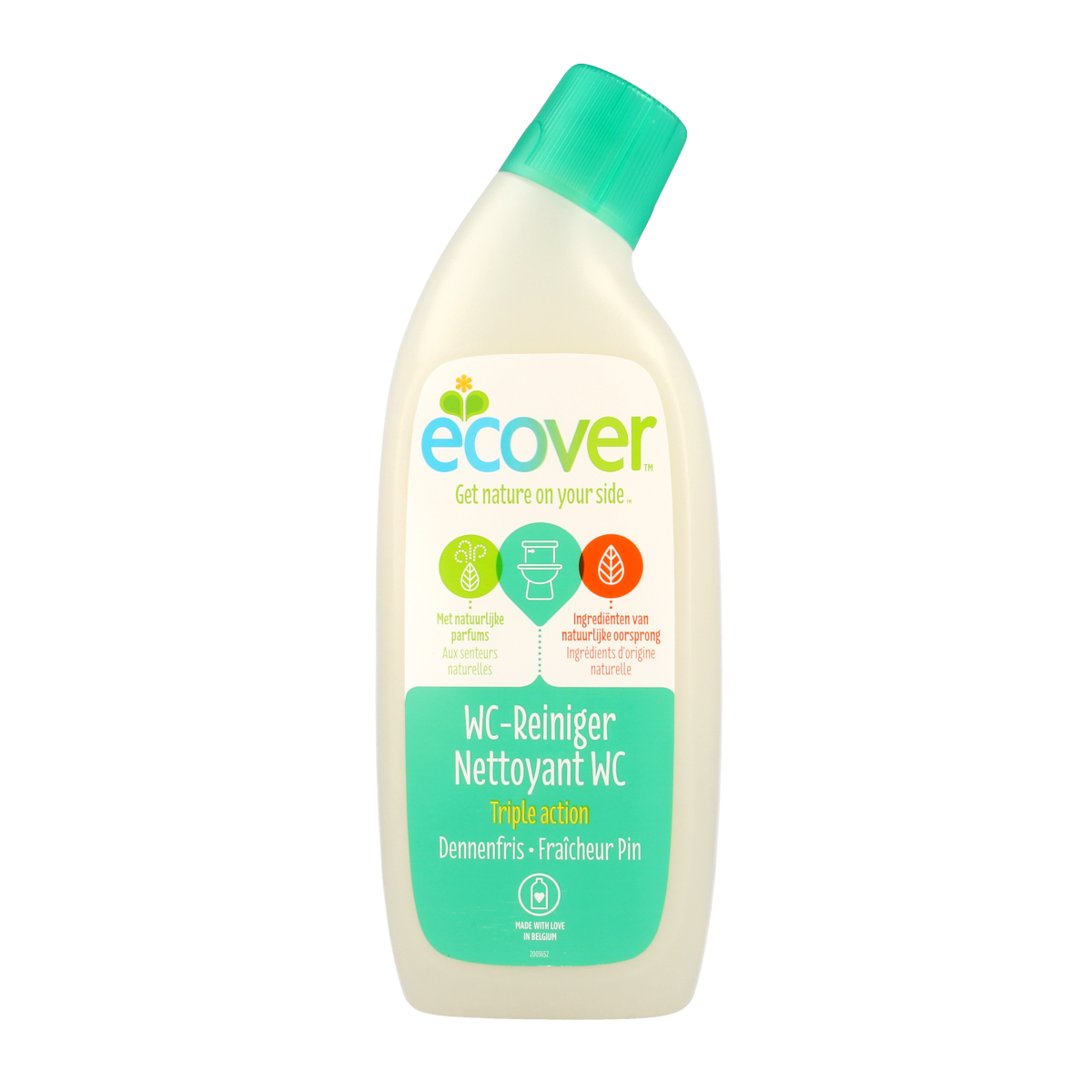 Ecover WC reiniger den & munt 750ml bottle with green label and white cap for bathroom cleaning.