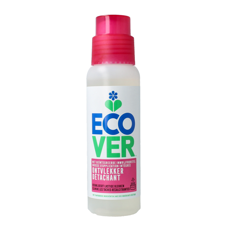 Ecover Ontvlekkingsmiddel in 200ml bottle, natural cleaning product for removing stains and leaks, with eco-friendly packaging.