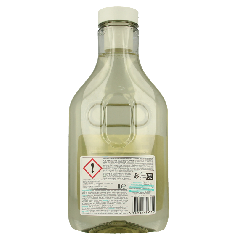 Ecover universeel vloeibaar wasmiddel 1 liter bottle, eco-friendly laundry detergent for all types of fabrics.