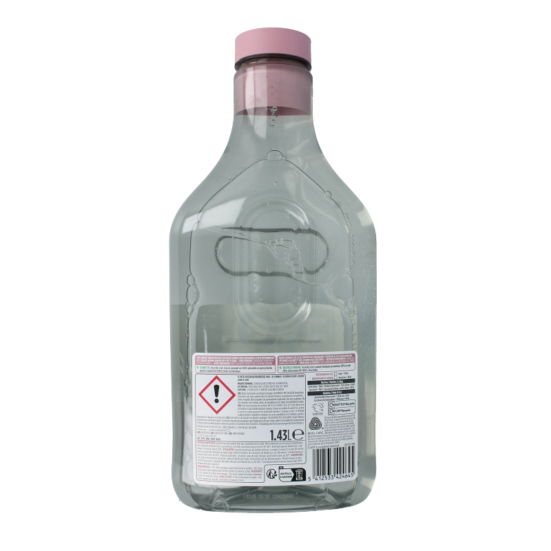 Ecover delicate laundry detergent bottle, 1430ml, for gentle washing of sensitive fabrics, with a clean, minimalist label.