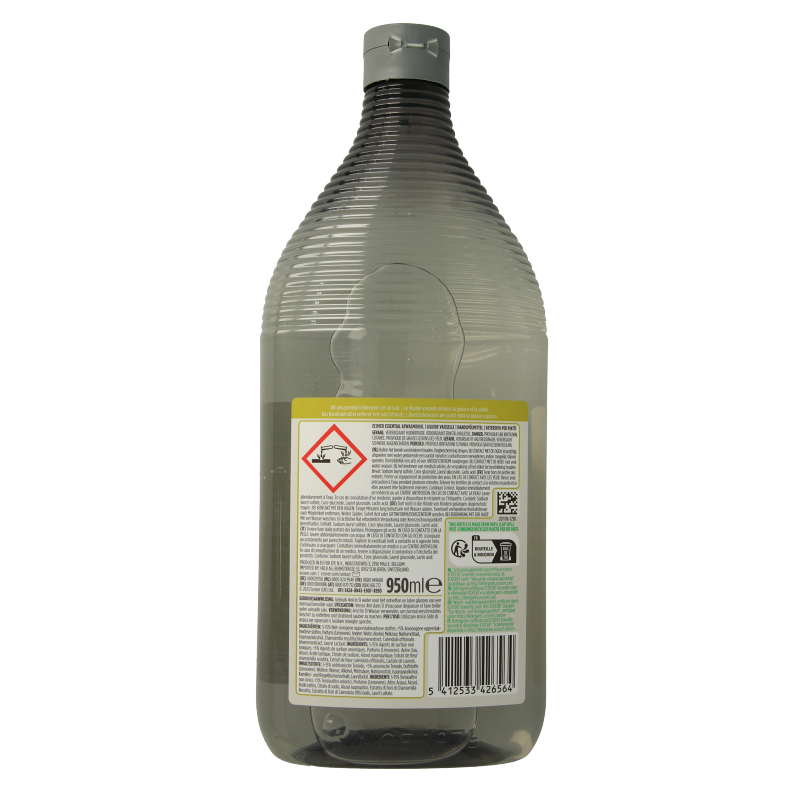 Ecover Essential chamomile dish soap in a 950ml bottle, natural cleaning product with chamomile scent for dishes.