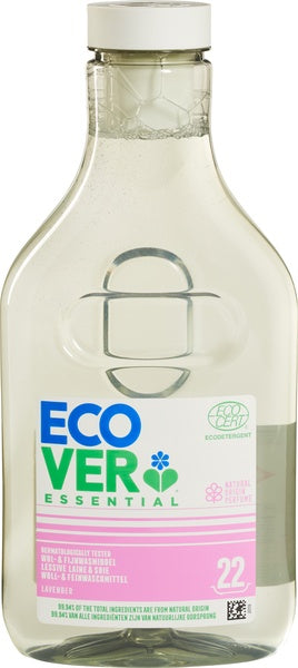 Ecover Wasmiddel wol & fijn in 1000ml bottle, gentle laundry detergent for delicate fabrics, with natural plant-based ingredients.