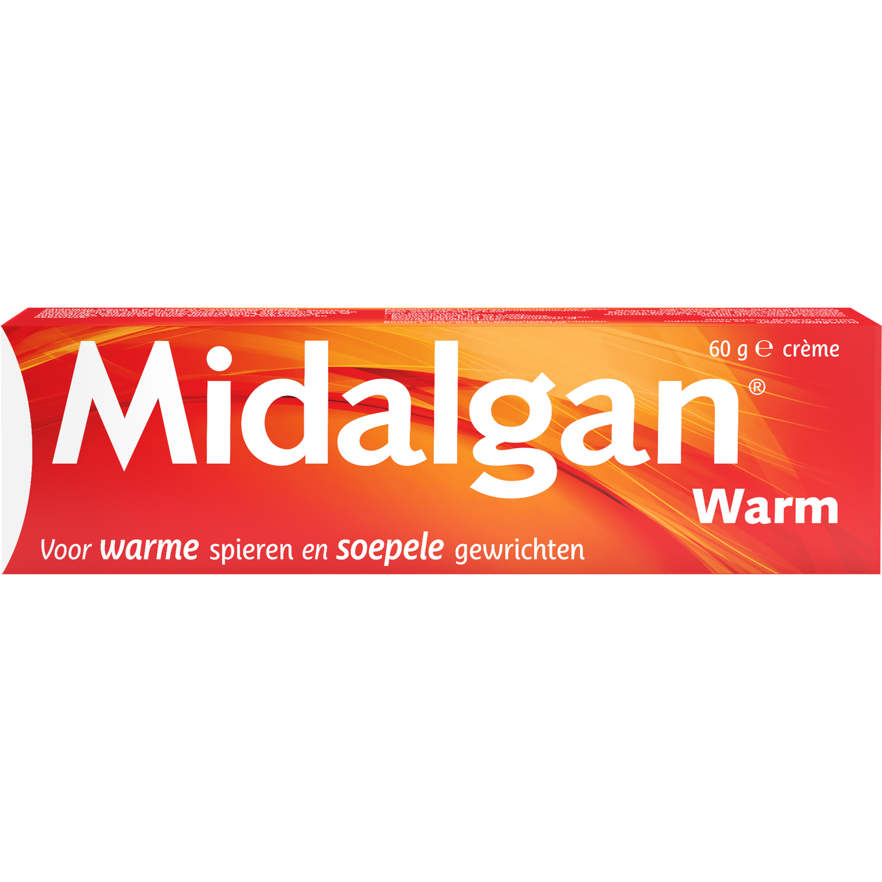 Midalgan Warm 60g spicy and joint care supplement in a clear container, designed for muscle and joint support.