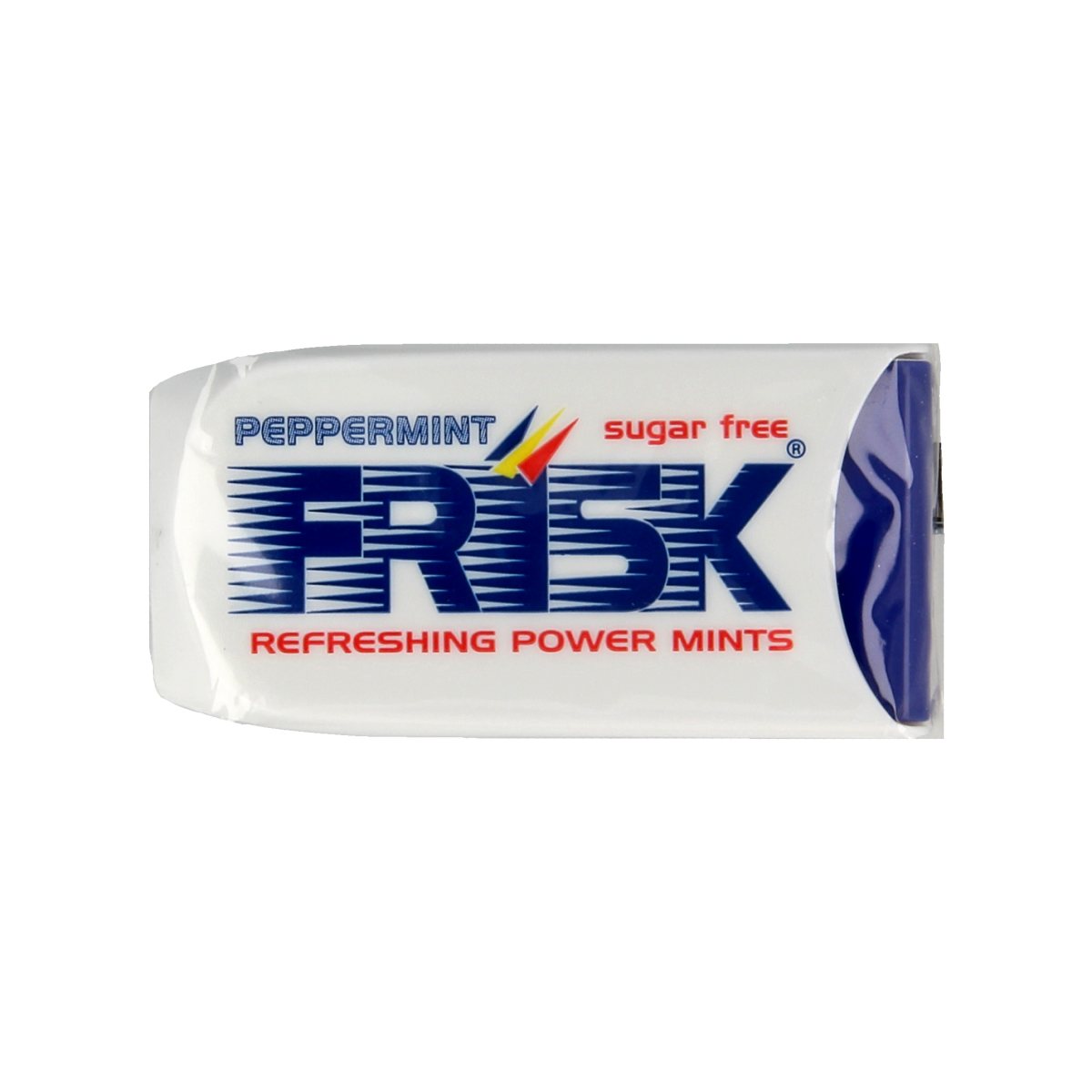 Frisk Peppermint snoepgoed in 5.70 gram package with peppermint candies and colorful wrapping.
