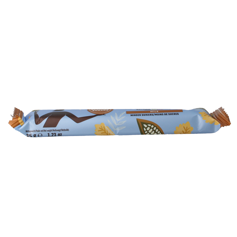 Balance Chocolade reep melk 35 Gram, a milk chocolate bar with smooth texture and creamy appearance, shown in the image.