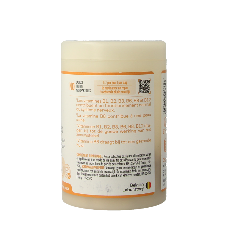 Be-Life B complex multivitamin capsules, 60-count, with various B vitamins for energy and overall health.