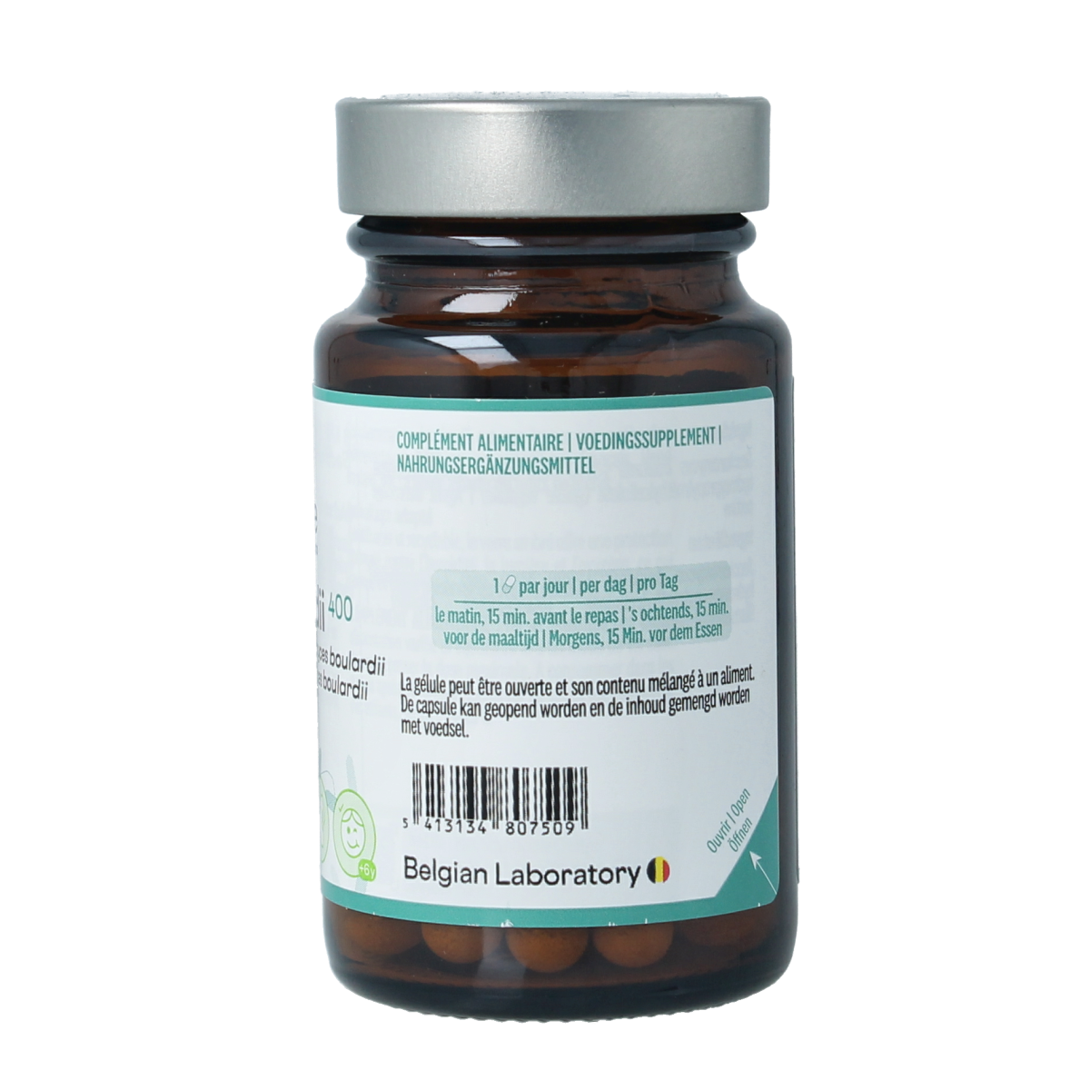 Be-Life S Boulardii 400 probiotic capsules, micro-organisms supplement, with 30 capsules for digestive health.