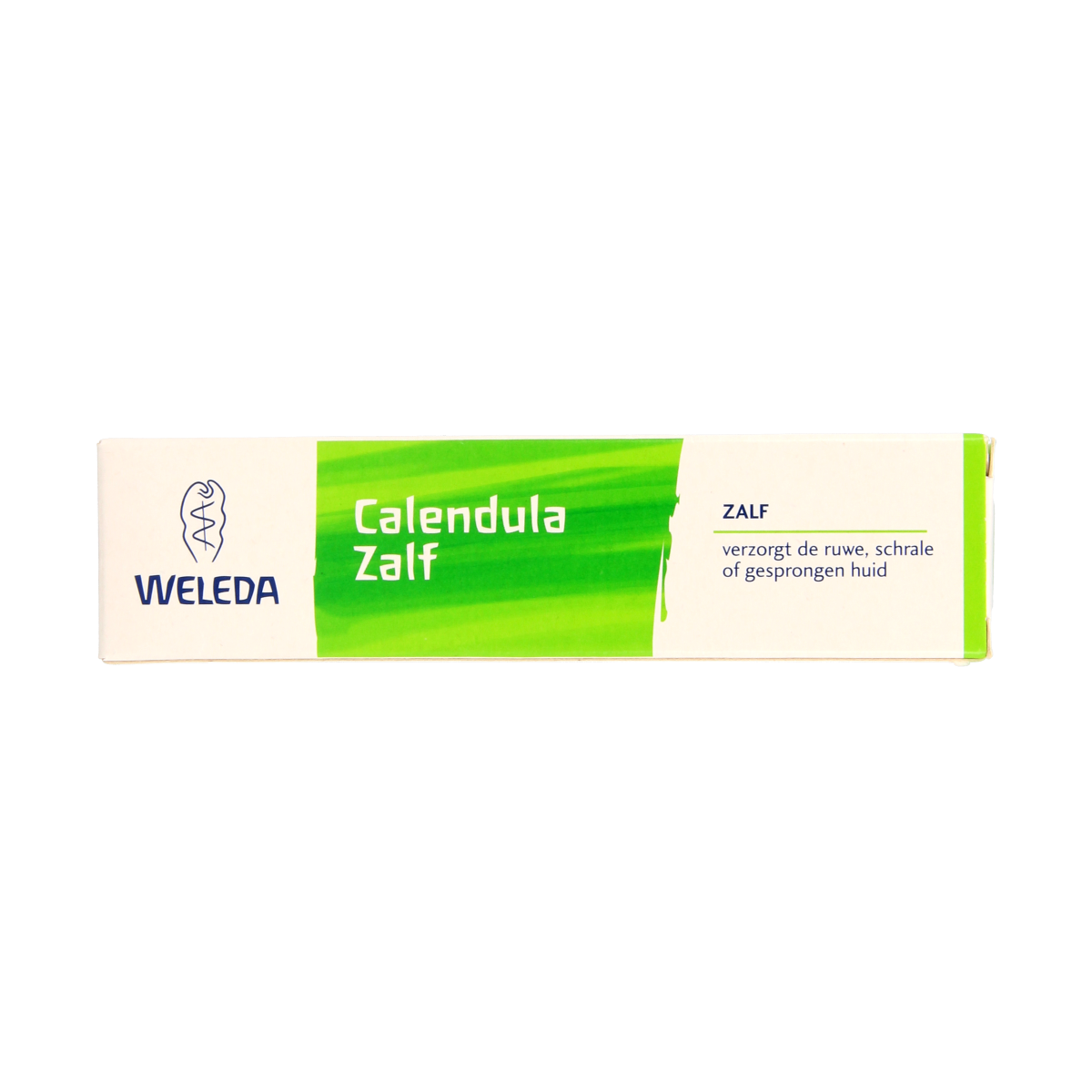 Weleda Calendula Zalf 25g herbal body care cream in a tube, suitable for soothing skin and natural skincare.