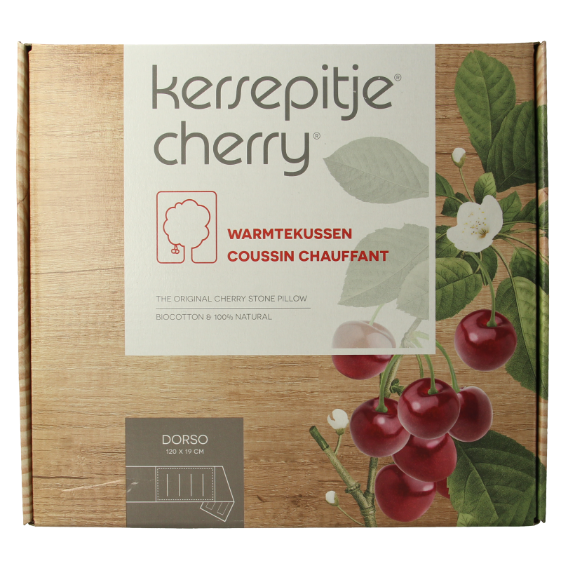 Kersepitje Kussepen dorso cushion 120x19cm in natural fabric, designed for comfort and support.