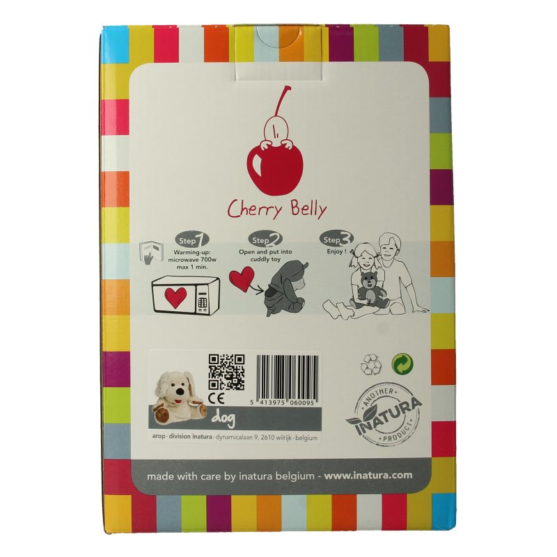 Spruyt Hillen Cherry Belly soft toy dog in red, part of Speelgoed en Knuffels collection, with detailed fabric and plush texture.