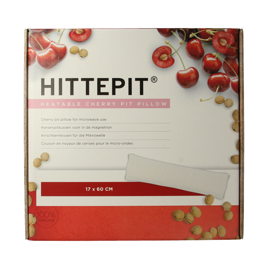 Rectangle Hittepit cherry pit kruiken in natural material, designed for heat therapy or relaxation.