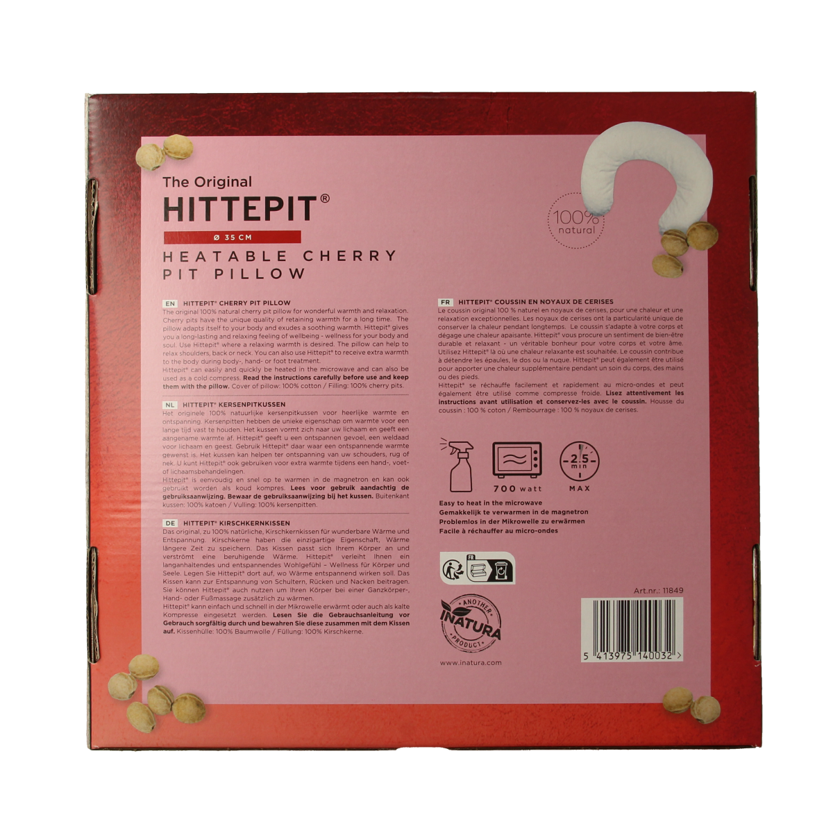 Hittepit Nek kersenpit kruik, ceramic hot water bottle from Hittepit, with a textured surface and classic shape.