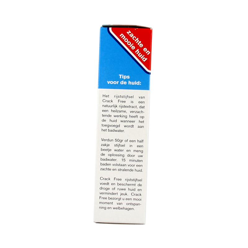 Crackfree Stijfselpoeder, 2 x 100g, wasmiddelen product with powder packaging, designed for laundry and fabric care.
